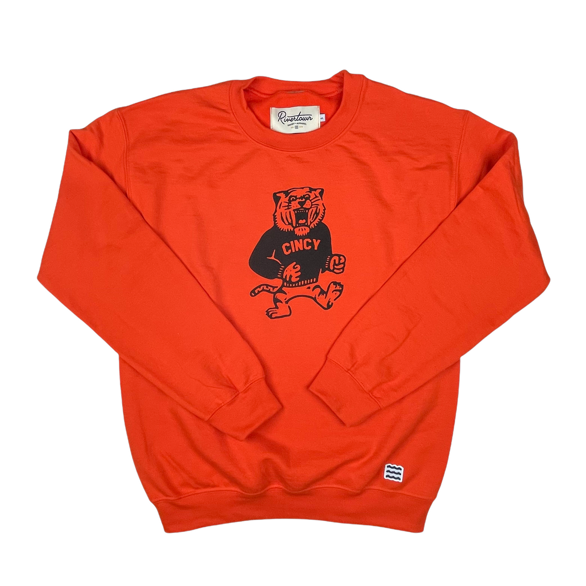 darklordpug Cincinnati Reimagined Fighting Mascot Crewneck Sweatshirt