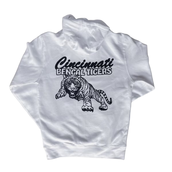 Bengal Tiger Cincy | Football Apparel | Cincy Shirts Hooded Sweatshirt / Black / 2x