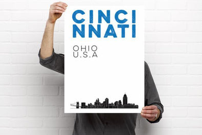 Cincinnati Skyline Poster - Digital Print
