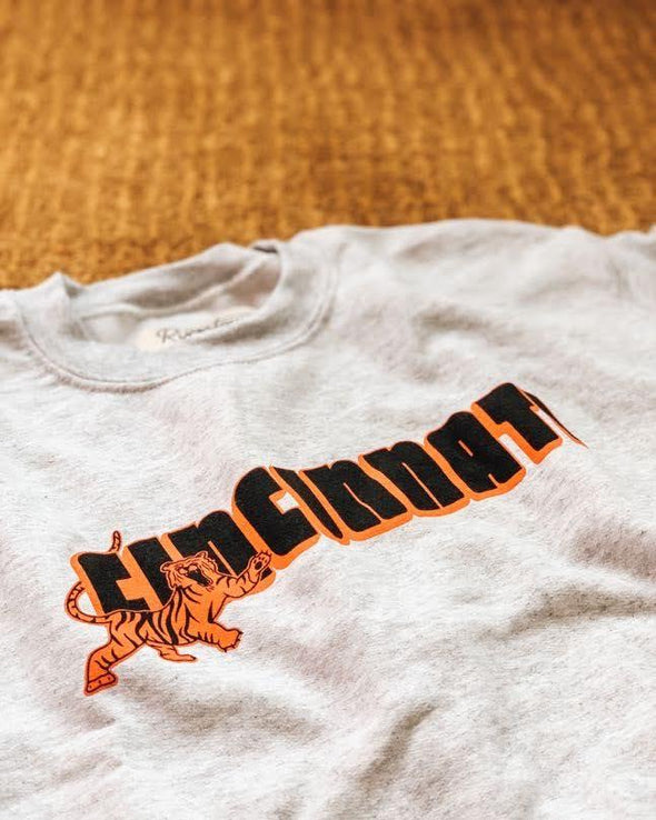 The Rivertown Inkery Sweatshirt Cincinnati Bengal Tiger Crewneck