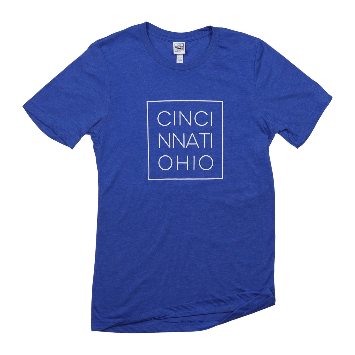 Cincy Ohio Square Blue Tee - Cincinnati Mens & Womens Shirt
